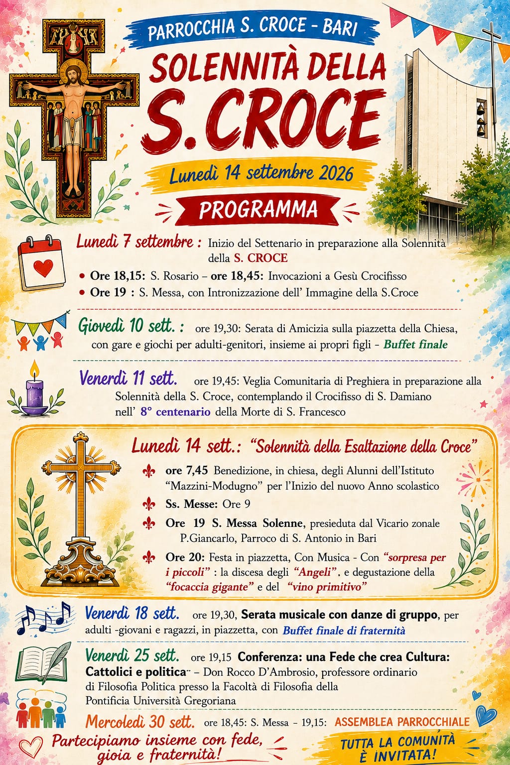 Programma festa parrocchiale - Solennità della S. Croce